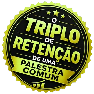 Selo triplo de retenção de uma palestra comum